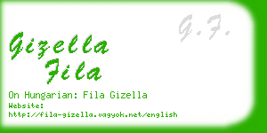 gizella fila business card